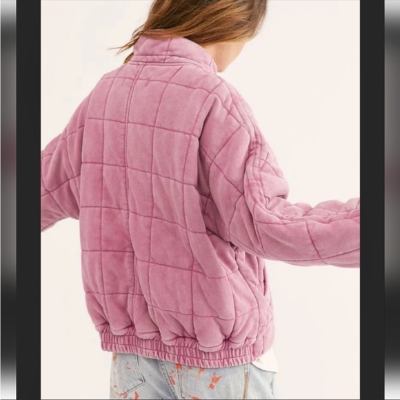 Free People Cherry Cola Dolman Quilted Jacket M - Picture 4 of 12